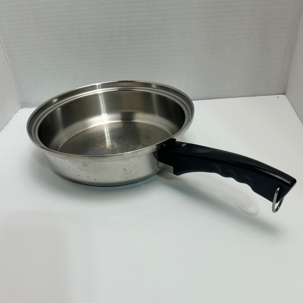 Lustre Craft Skillet Pan Silver Stainless Steel 5-Ply Multi Core USA 8.5 Inch